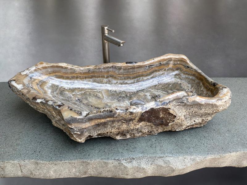 GRAND VASQUE À POSER EN PIERRE NATURELLE - Meubles design