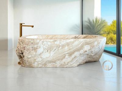 LUXUSBADEWANNE MIT NATURLICHEM STIL SAHARA