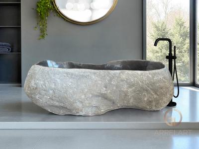 BAIGNOIRE AUTOPORTANTE EN PIERRE NATURELLE CHAMONIX