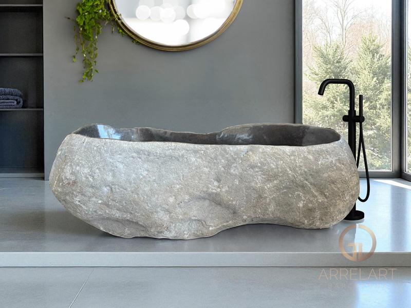FREESTANDING NATURAL STONE BATHTUB CHAMONIX