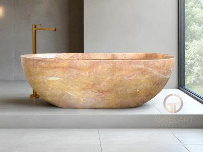 BADEWANNE AUS MARMOR IN BERNSTEINFARBE MONREALE