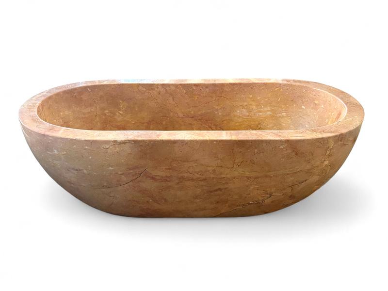 BADEWANNE AUS ROTEM MARMOR MONREALE