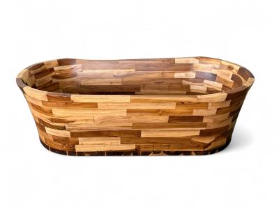 FREISTEHENDE TEAKHOLZ-BADEWANNE JEWEL