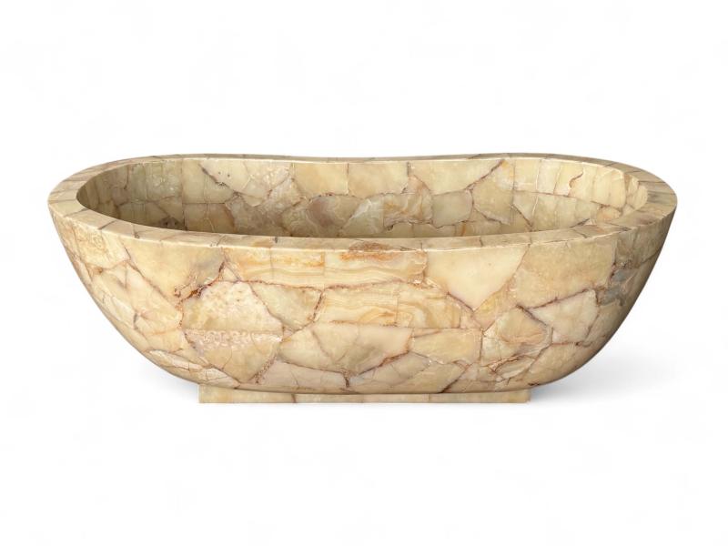 FREESTANDING STONE BATHTUB POSITANO