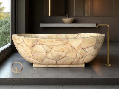 FREESTANDING STONE BATHTUB POSITANO
