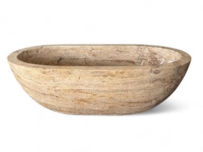 BEIGE STONE BATHTUB FIRENZE