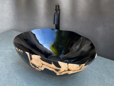 WASCHBECKEN AUS POLIERTEM STEIN SINGAPUR