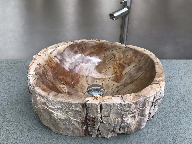 ACHETER VASQUE A POSER EXCLUSIF EN BOIS PETRIFIE LOMBOK