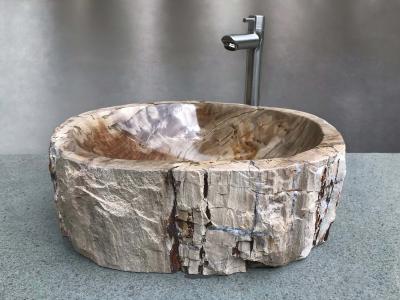 LAVABO DE PEDRA MARRO  LOMBOK