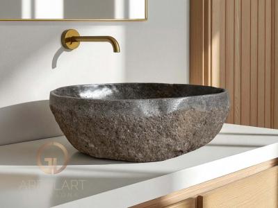 LAVABO SEMI PULIDO DE PIEDRA SANGAY