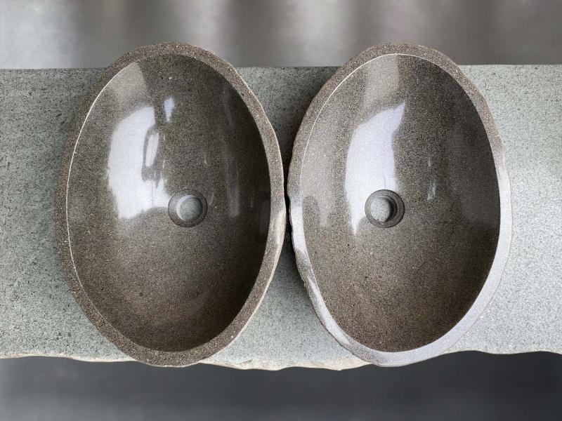 PAIR OF STONE SINKS