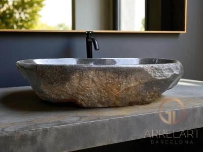 GROSSES WASCHBECKEN AUS NATURSTEIN LEO