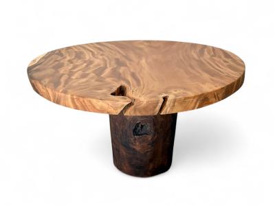 TAULA DE MENJADOR DE FUSTA RODONA HAVANA