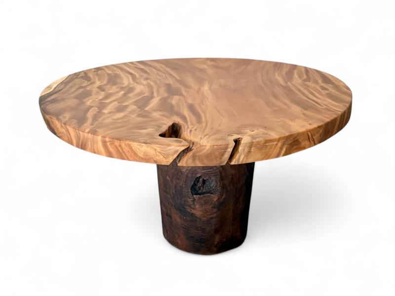 TAULA DE MENJADOR DE FUSTA RODONA HAVANA