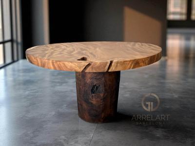 TABLE A MANGER RONDE NATURELLE HAVANA