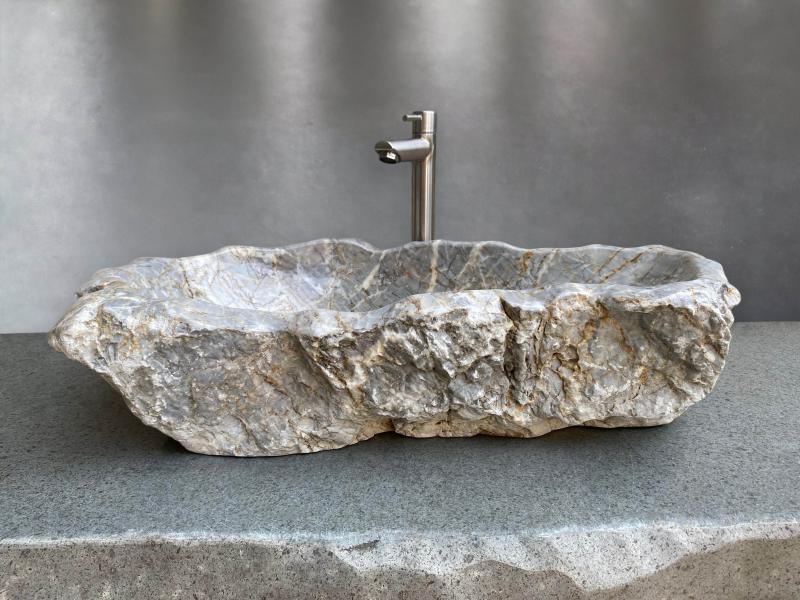 LAVABO GRIS DE MARMOL NATURAL