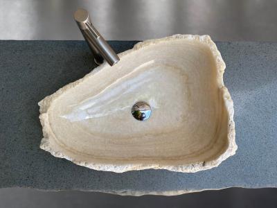Waschbecken aus Weißem Onyxstein Rom