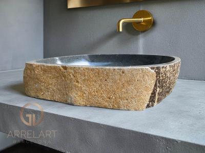 LAVABO DE LUJO NATURAL PIEDRA NUSA DUA