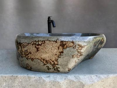 BUY GREY NATURAL STONE SINK AMSTERDAM