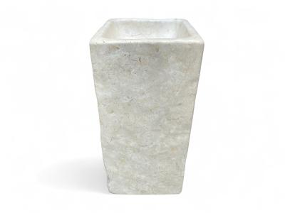 LAVABO SUR COLONNE EN PIERRE MARBRIERE PRASLIN