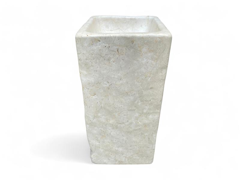 LAVABO SUR COLONNE EN PIERRE MARBRIERE PRASLIN