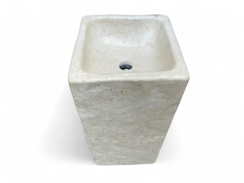 LAVABO SUR PIED EN PIERRE MARBREE PRASLIN