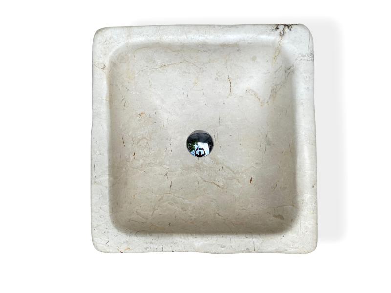 LAVABO SUR COLONNE EN PIERRE PRASLIN