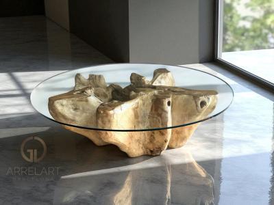 TABLE RACINE DE TECK INDRA