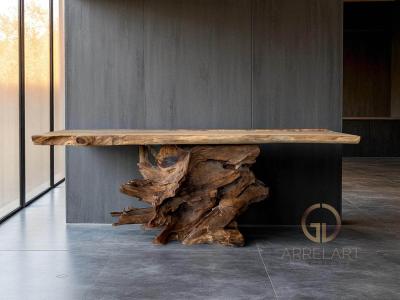 CONSOLA GRANDE DE MADERA NATURAL BRUSELAS