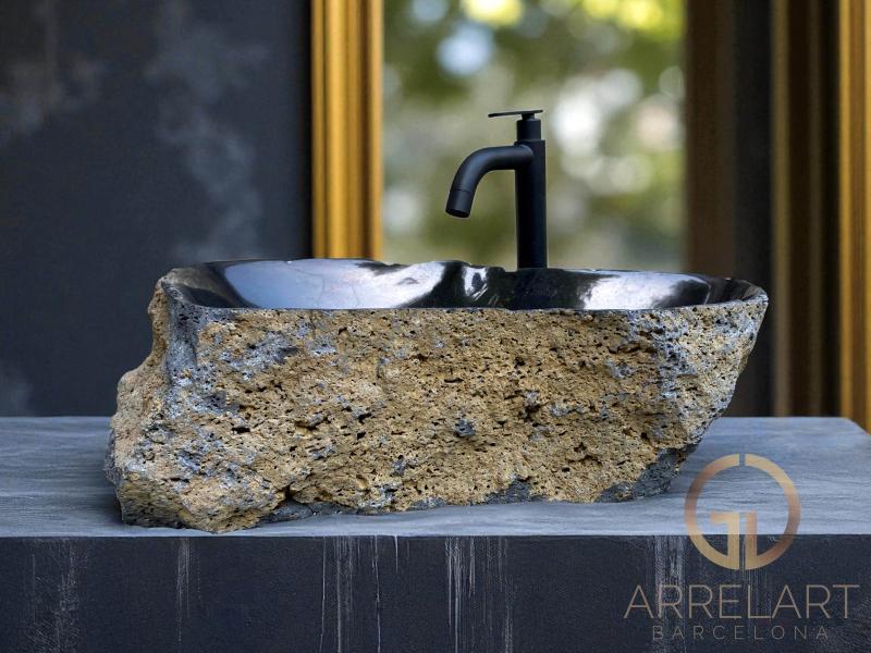 LAVABO DE PEDRA DE LAVA BASALTO