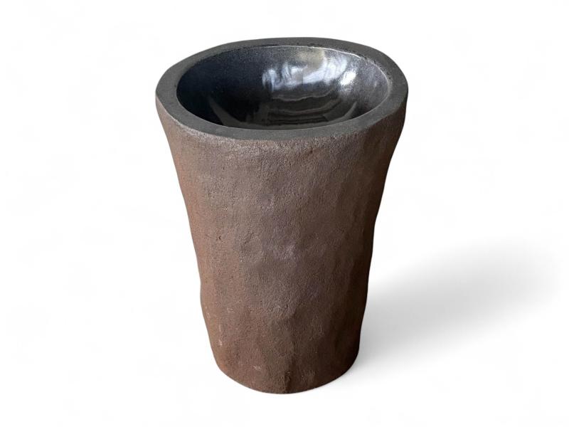 LAVABO TOTEM IN TERRAZZO MARRONE