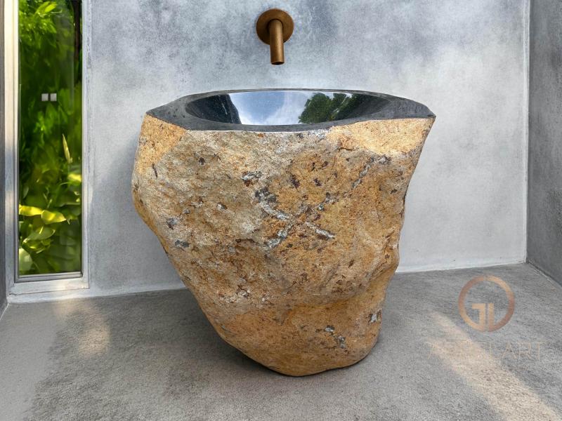 LAVABO MONOLITICO DE PIEDRA NATURAL NILO