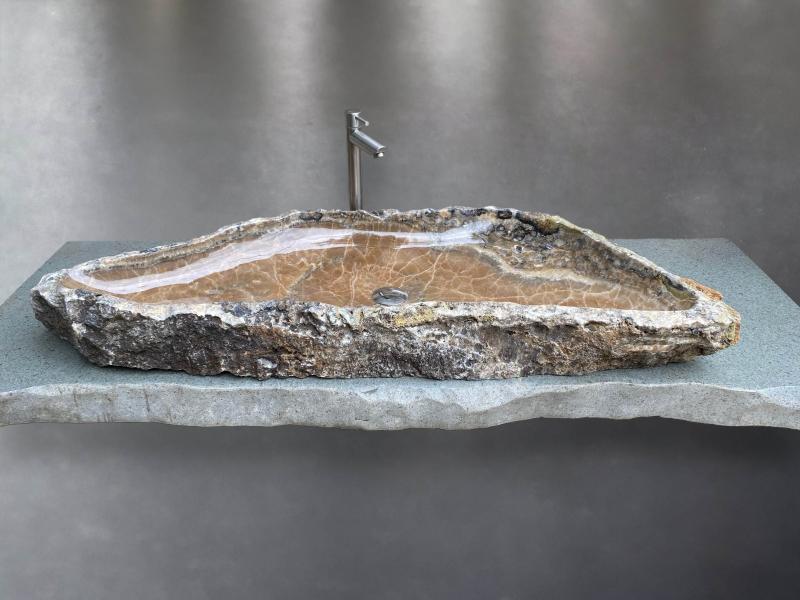 LAVABO MARRON DE PIEDRA - AFRICA