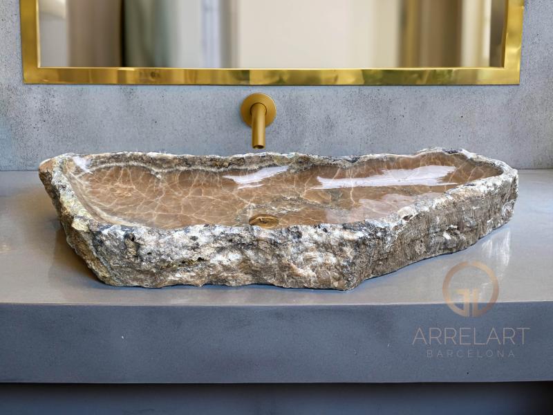 LAVABO MAJESTUOSO DE PIEDRA NATURAL AFRICA