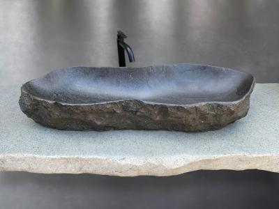 GRAND LAVABO EN PIERRE NATURELLE GRISE