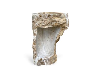 STONE PEDESTAL WASHBASIN IN NEUTRAL COLOURS