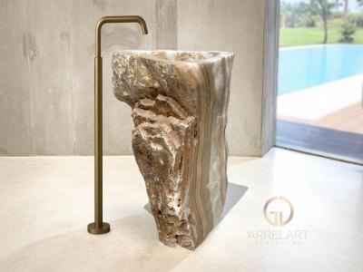 FREISTEHENDES WASCHBECKEN AUS NATURSTEIN SARLAT