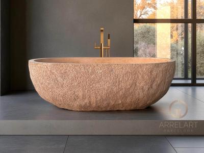 BAIGNOIRE SAUMON EN CIMENT PETRA