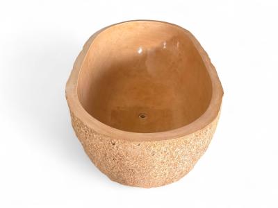 Freistehende Badewanne In Exklusiver Lachsfarbe