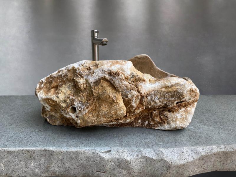 LAVABO DE PIEDRA NATURAL MARRON