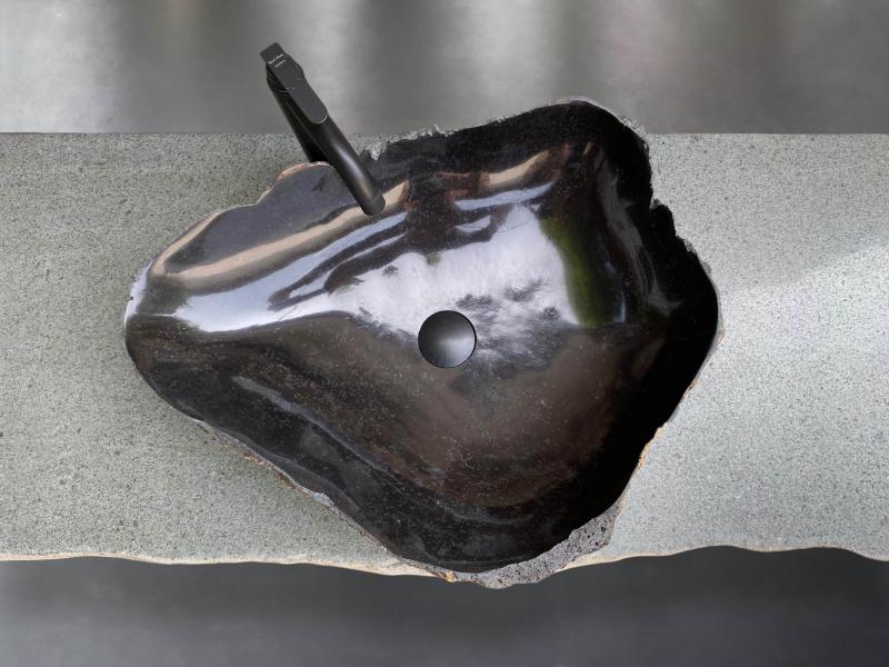 Lavabo de Piedra Negro