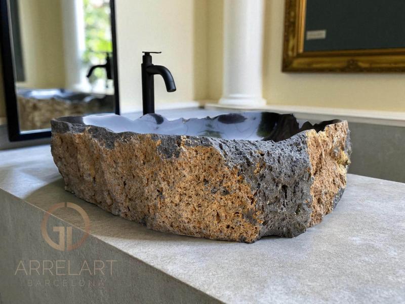 LAVABO DE PIEDRA DE LAVA SHIVA