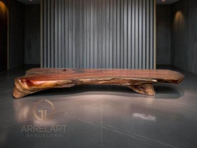 LARGE LOW TABLE IN EXOTIC WOOD MADEIRA