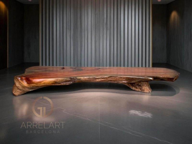 MESA BAJA GRANDE DE MADERA EXOTICA MADEIRA