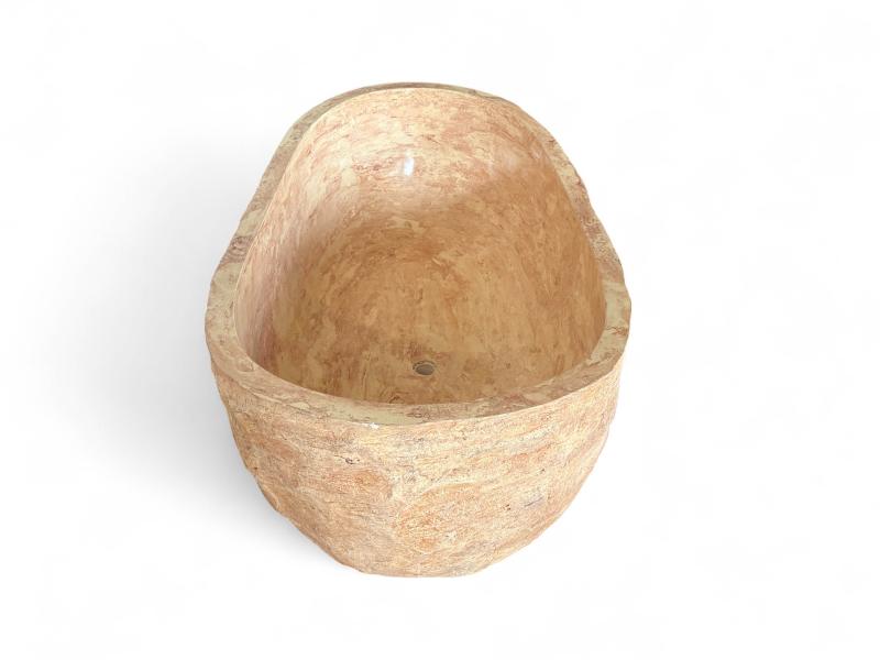 Freestanding cement bathtub