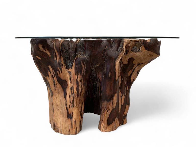 MESA DE COMEDOR HECHA CON RAÍCES DE ARBOL