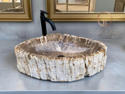 EVIER EN BOIS PETRIFIE SUNSET