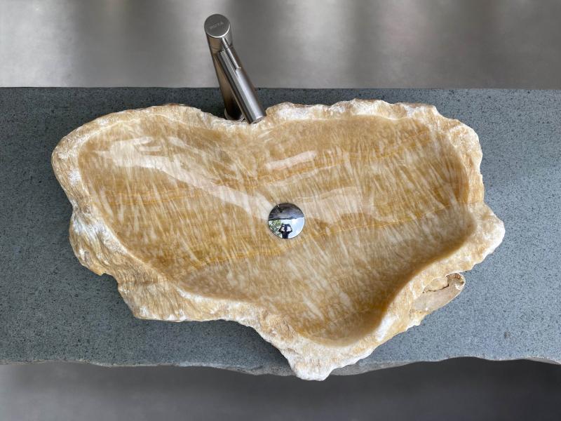 LAVABO DA APPOGGIO IN PIETRA DIOSSO