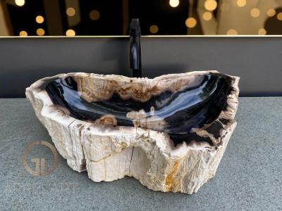 LAVABO DE MADERA NATURAL PETRIFICADA GOLD COAST
