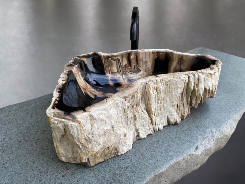 PETRIFIED WOOD WASHBASIN GOLD COAST